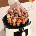 thumbnail image 2 of #air# Fryer Kebab Rack with 12pcs Skewers,Stainless Steel Vertical Skewer,#air# Fryer Standing Barbecue Rack,Multifunctional Vertical Skewer Stands for Meat skewers, Chicken Legs,Barbecues Oven U9O0, 2 of 8