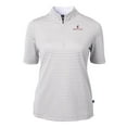 thumbnail image 2 of Women's Cutter & Buck  Gray Santa Clara Broncos DryTec Virtue Eco Pique Stripe Recycled Polo, 2 of 3