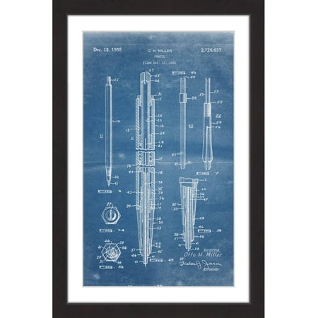 pencil 1955 blueprint framed