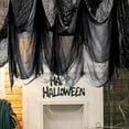 thumbnail image 2 of Wadada Halloween Black Cheesecloth, 394x30 inch-Halloween Spooky Creepy Cloth Curtain Gauze Fabric, Spider Web Mesh White Cheese Cloth for Haunted House Decor, Indoor & Outdoor Decoration, 2 of 8
