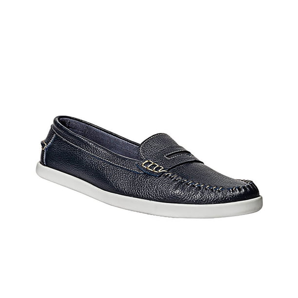 MOCASIN CASUAL VESTIR JULIO DE MUCHA MUJER DAMA AZUL MARINO LUXURY 92104 LEON 92104p