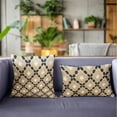 thumbnail image 2 of Plutus Velvet Majestic Gold, Black, Cream Handmade Luxury Pillow - Double sided 20" x 26" Standard, 2 of 2