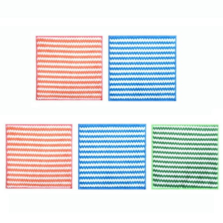 

5 Pcs Cleaning Towel Oil Free Strong Decontamination Great Toughness Leave No Trace Kitchen Towels Clean Dish Lightweight Strong Water Absorption Kitchen Dish Cloth for Dining Room