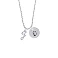 thumbnail image 2 of Delight Jewelry Silvertone Small Gelato Script Initial - J - Silvertone Script Initial Disc - O - Charm Necklace, 20"+3", 2 of 4