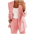 thumbnail image 2 of VEKDONE Pink Blazer for Women Plus Size Fall Casual Loose Fit Open Front Blazer Coat Work Office Jacket 2026 S-5XL, 2 of 3