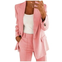 Dezsed Women's Office Blazer Jacket Women's Tops Fashion Women Casual Solid Lapel Suit Long Sleeves Coat Cardigan Tops Tailored Coat XXXL