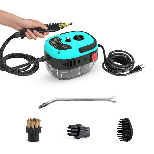 2500W Portable Handheld Steam Cleaner High Temperature Pressurized Steam Cleaning Machine with Brush Heads for Kitchen Furniture Bathroom Car