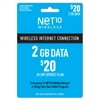 Net10 $20 Mobile Hotspot 2GB 30-Day Plan e-PIN Top Up (Email Delivery)