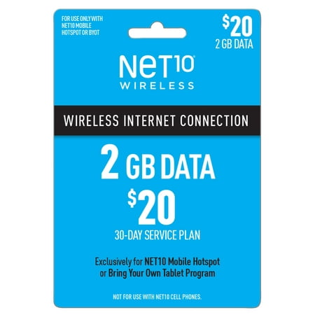 Net10 $20 Mobile Hotspot 2GB 30-Day Plan e-PIN Top Up (Email Delivery)