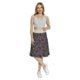 thumbnail image 2 of Women's Paisley Eastern Floral Arrangement A-line Printed Skirt Casual Wear, L, Pink Orange Blue, by Ambesonne, 2 of 6