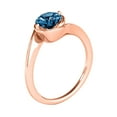 thumbnail image 2 of Aonejewelry Jewelry 1.00 Carat Round Shape Natural Blue Diamond Single Stone Elegant Design Enagagement Wedding Ring Crafted In 18K Solid Rose White and Yellow Gold For Woman, 2 of 7