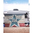 thumbnail image 5 of 4th of July RV Awning Sun Shade Screen 9'X15.3' 250th Anniversary Mesh Sunscreen Patriotic Star Wood Grain Awning Shade Screen with Zipper UV Blocker Completed Kits for RV Motorhome Camper Trailer, 5 of 7