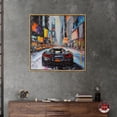 thumbnail image 3 of Blast The Speakers Car Canvas Wall Art by Notoriart, Gold Floater Frame, 41.5" x 41.5", 3 of 7
