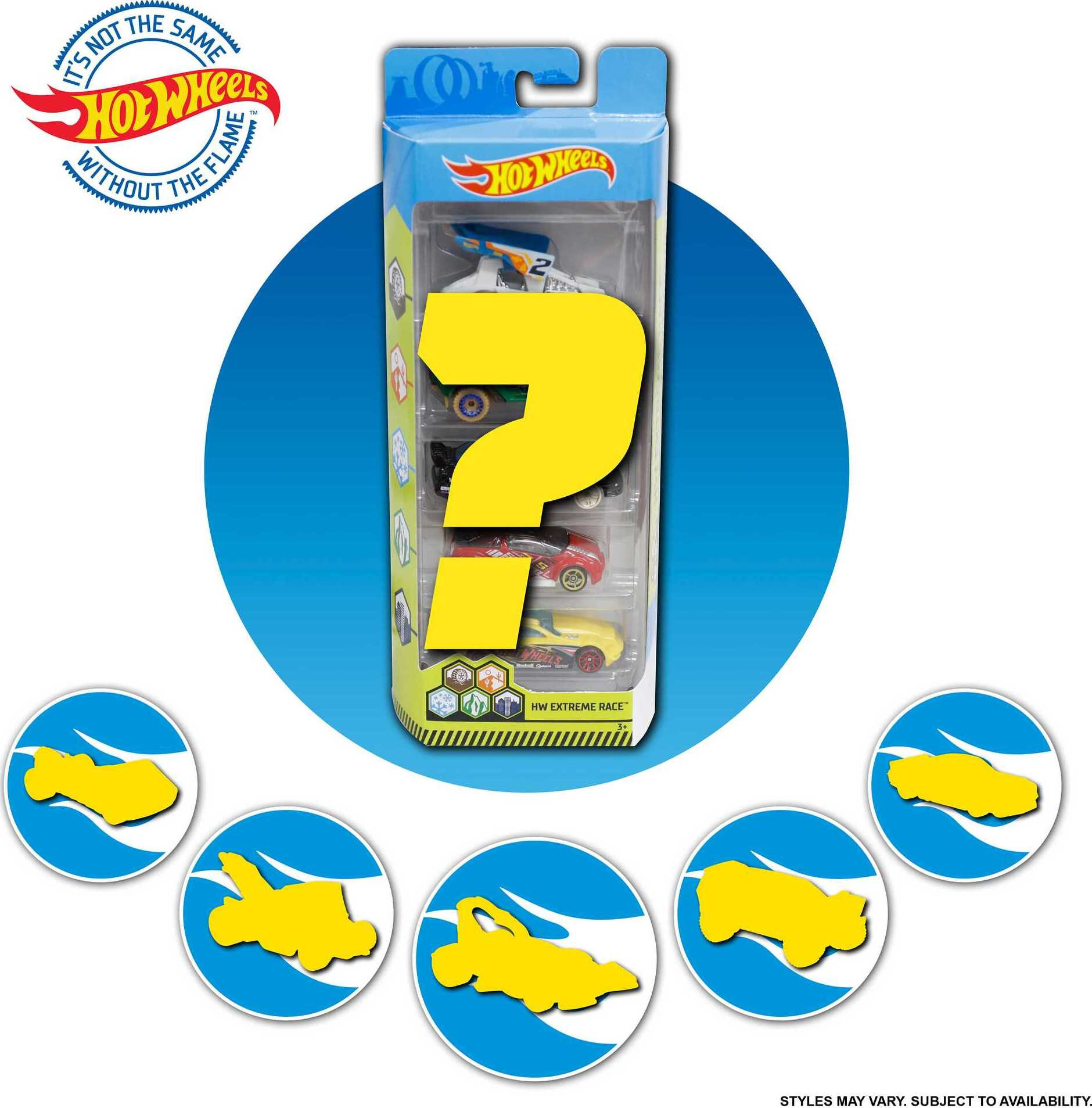 Hot Wheels Cars, 5-Pack of Die-Cast Toy Cars or Trucks in 1:64 Scale (Styles May Vary) - image 3 of 7