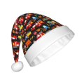 thumbnail image 2 of Kowoue Construction Truck Pattern Santa Hat Christmas Hats for Adults, Holiday Unisex Velvet Comfort Xmas Hat for Women Men, 2 of 6