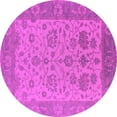 thumbnail image 1 of Ahgly Company Indoor Round Oriental Pink Traditional Area Rugs, 4' Round, 1 of 4