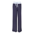 thumbnail image 2 of Pantalones de cómodos y elásticos para mujer Pantalones casuales acampanados transpirables sencillos para mujer Pantalones de salón cómodos de Azul Sunnimix pantalones de pijama para mujer, 2 of 8