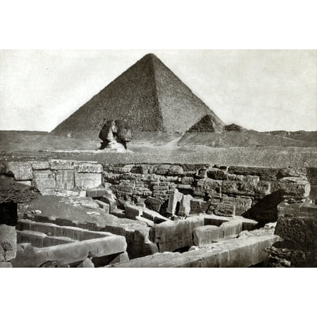 Sphinx and the Great Pyramid 1887 Poster Print by Science Source