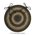 thumbnail image 2 of Homespice Kilimanjaro 15in Round ( Set Of 2 ) Jute Braided Black Chair Pad, 2 of 4