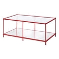 thumbnail image 1 of Furniture of America Mendry Table Basse en Métal à 1 Tablette, Rouge, 1 of 5