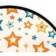 thumbnail image 3 of Dreamtimes Colourful Star Shape on Neutral Beige Backg Round Area Rug 3Ft Small Round Area Rug Soft Bedroom Entryway Foyer Throw Mat Washable Non-Shedding Non-Slip Sofa Nursery Carpet, 3 of 5