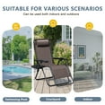 thumbnail image 4 of Lacoo Zero Gravity Chair Patio Outdoor Foldable Lawn Lounge Chair Reclining Chair with Adjustable Pillow Pack of 2, Brown, 4 of 8