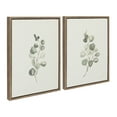 thumbnail image 2 of Kate and Laurel Sylvie Eucalyptus Framed Linen Textured Canvas Wall Art Set by Maja Mitrovic of Makes My Day Happy, 18x24 Gold, Decorative Botanical Art for Wall, 2 of 6