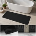 thumbnail image 4 of SIXHOME Bathroom Rugs Non Slip Bath Mat Chenille Soft Absorbent Quick Dry Bath Rugs for Bathroom Floor with Rubber Backing Machine Washable Bathmat Boho Bathroom Decor 24"x59" Black, 4 of 8