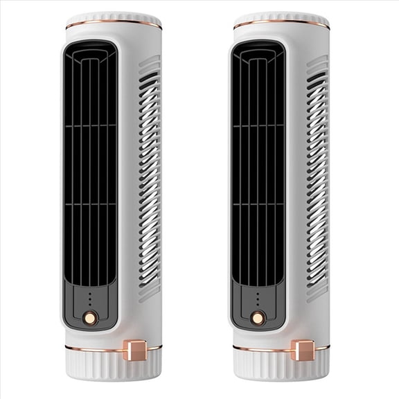 2X Air Circulation Bladeless Fan Tower Bedroom Ultra-Quiet Dormitory Desk Floor Electric