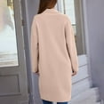thumbnail image 6 of Baberdicy Cardigan Sweater Women's Autumn and Winter Solid Color Fashionable Thin Lapel Long Woolen Coat Casual Cardigan Women's Cardigans Khaki, 6 of 7