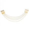 thumbnail image 4 of Ladies Silver or Gold Hair Clip Chain Long Tassle Hair Comb Cuff Head Band Women's Hairband, 4 of 4