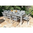 thumbnail image 6 of Belvedere 9-Piece Brushed Aluminum Outdoor Patio Furniture Dining Table Set with Dining Table and Eight Sling Chairs, 6 of 6