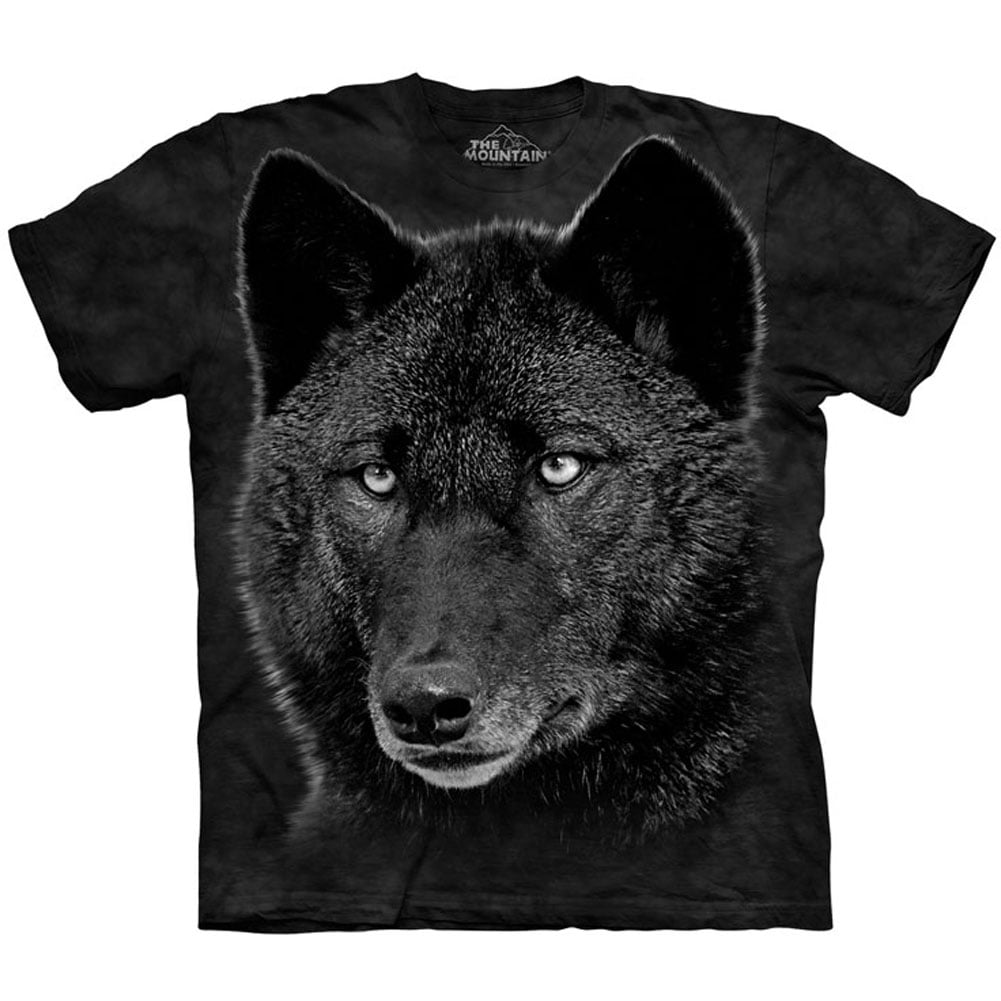 The Mountain Men's Black Wolf T-shirt Black - Walmart.com