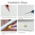 thumbnail image 3 of Unique Bargains Ceramic Knobs Round Drawer Pull Handle Cupboard Wardrobe Replacement 4pcs Yellow, 3 of 7