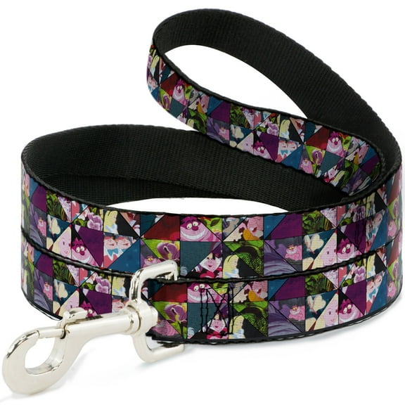 Disney Pet Leash, Dog Leash, Alice In Wonderland Kaleidoscope Scenes, 6 Feet Long 1.5 Inch Wide