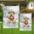thumbnail image 4 of Playful Airedale Terrier Welcomes Winter Snowy Day with Cardinal Bird Garden Flag 12x18in Double Sided Dale Waterside Dog Lover Outdoor Decor - 2017, 4 of 5