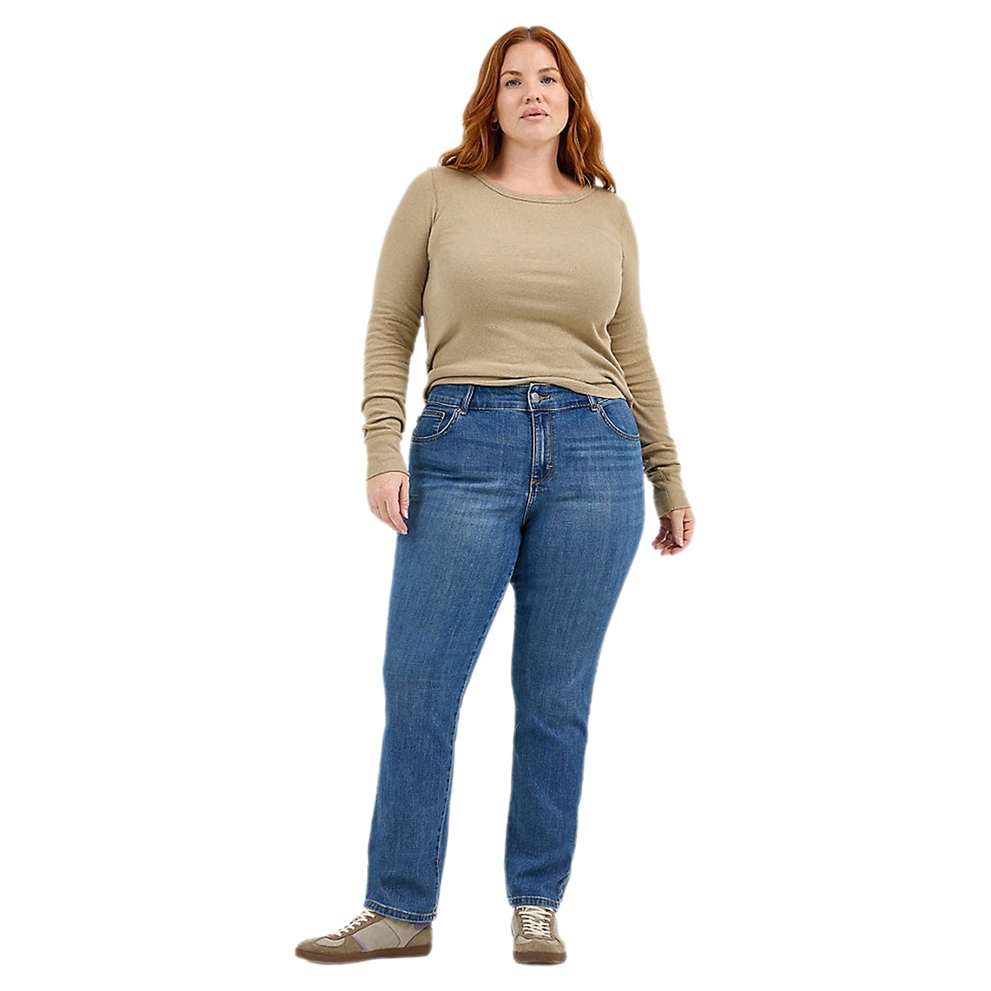 Womens's Plus Stretch Relaxed Fit Straight Leg Jean - image 4