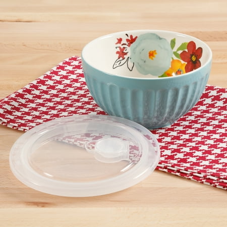 The Pioneer Woman Alex Marie Mint 5.75-Inch Latte Bowl with Lid