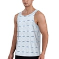 thumbnail image 2 of Easygdp Party Shark Cute Men's Tank Top, Sleeveless Muscle T Shirts, Breathable, Quick-Dry, Loose for Gym, Running, Fitness - 4X-Large, 2 of 9