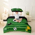 thumbnail image 2 of Erosebridal Football Sport Gamer Twin Bedding,Soccer Ball Games Kids Duvet Cover Set,Reversible Black 2 Pieces,No Comforter, 2 of 6