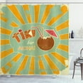 thumbnail image 1 of Ambesonne Tiki Bar Shower Curtain, Aloha Fun Party, 69"Wx75"L, Almond Green Orange, 1 of 3