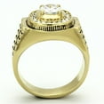 thumbnail image 2 of Bague en Acier Inoxydable avec Grade AAA CZ Transparent pour Femmes Style Pierre Claire TK948G Taille 12, 2 of 3