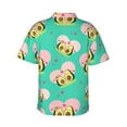 thumbnail image 3 of Balery Avocado Lovers Print Men's Hawaiian Shirts Short Sleeve Beach Shirt Relaxed Fit Vacation Button Down Shirts-Large, 3 of 9