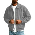 thumbnail image 2 of Gamivast Men's Corduroy Jackets Button Down Long Sleeve Shacket Tops Vintage Bomber Coat with Pocket Casual Fall Winter Outerwear Everyday Wear, 2 of 7