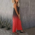thumbnail image 2 of hoksml Women's Loose Sleeveless Jumpsuits Adjustable Spaghetti Strap Stretchy Long Pant Romper Gradient Casual Jumpsuit with Pockets on Summer Clearance, 2 of 7