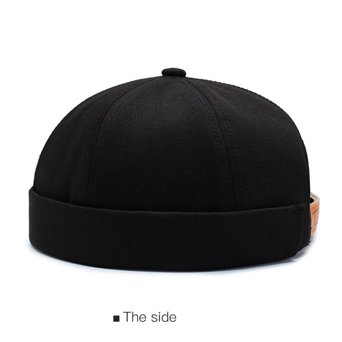 【新品】UNDECORATED cap Brimless Hats for Men, Docker Cap No Brim Hat Retro Flip Hat