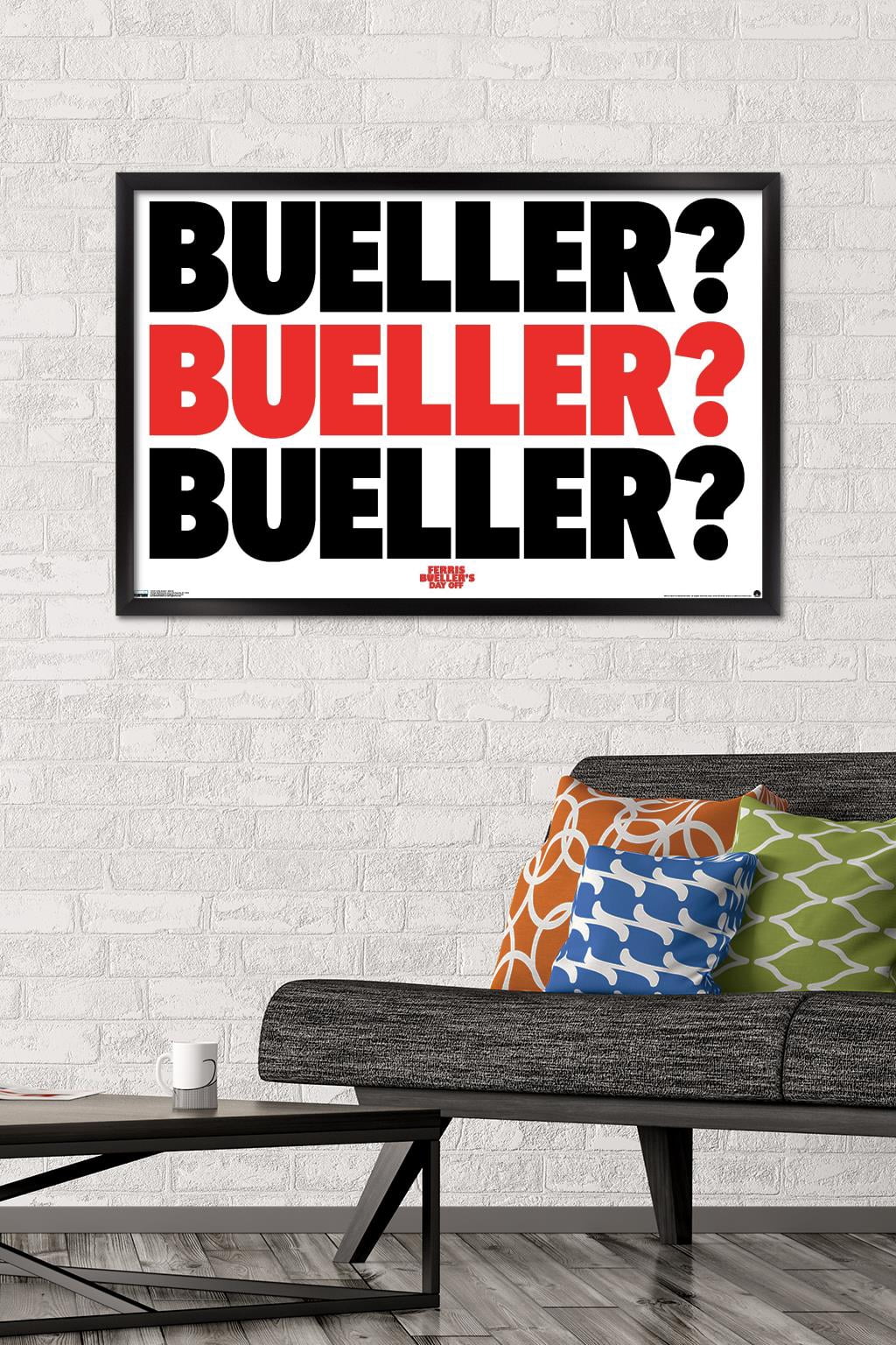 Ferris Bueller's Day Off - Bueller Wall Poster, 22.375" x 34", Framed