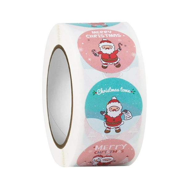 Pegatinas para fiestas navideñas, etiquetas de sellado, pegatinas, pegatinas autoadhesivas para juegos, A