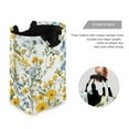 thumbnail image 3 of Yayeee Freestanding Laundry Hamper with Handle Collapsible Large Storage Basket for Clothes, Yellow Floral, 3 of 7