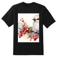 thumbnail image 2 of Plus Size Shirt for Women Black Tops for Women Short Sleeves Shirt for Women Watercolor Red-Browed Bird 6 T Shirt Crewneck Shirt for Women 5XL, 2 of 5